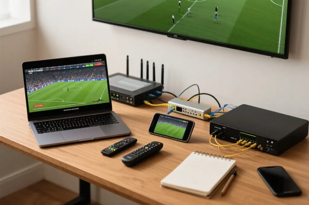 电视与手机同步观看世界杯直播的技术场景